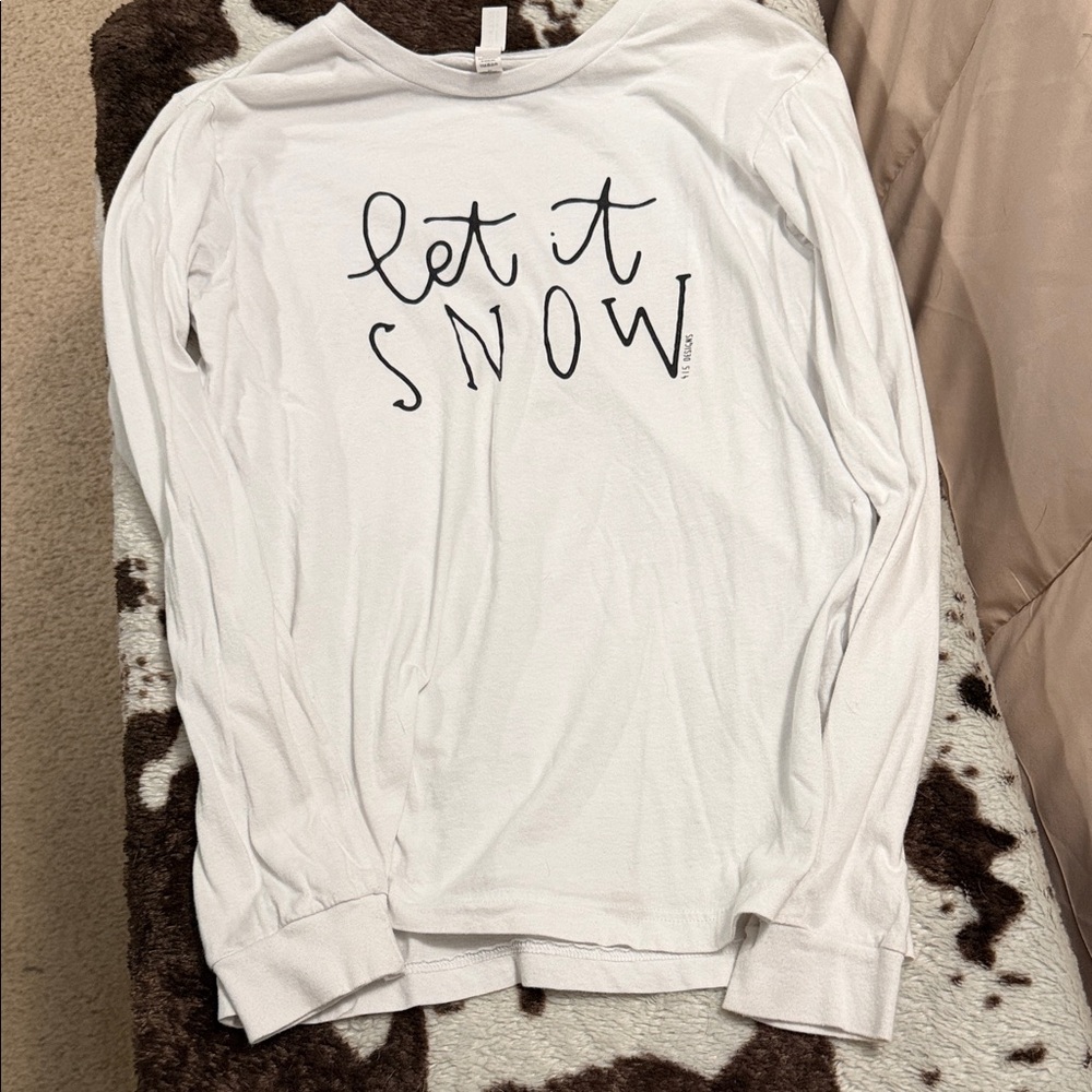 White 'Let It Snow' Long Sleeve Shirt